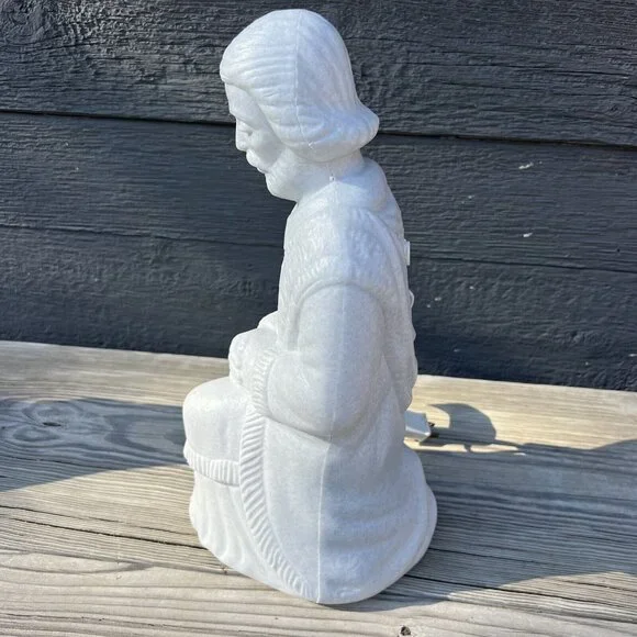 Vintage 90's Grand Venture Blow Mold Nativity Manger Scene Simulated Granite - Picture 5 of 16